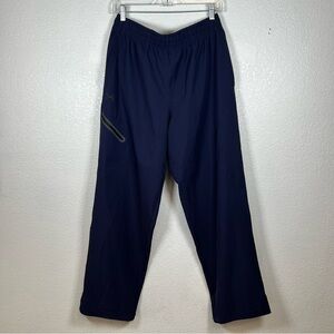 Under Armor Mens Nylon Wide Leg Sweat Pant Navy Blue Large